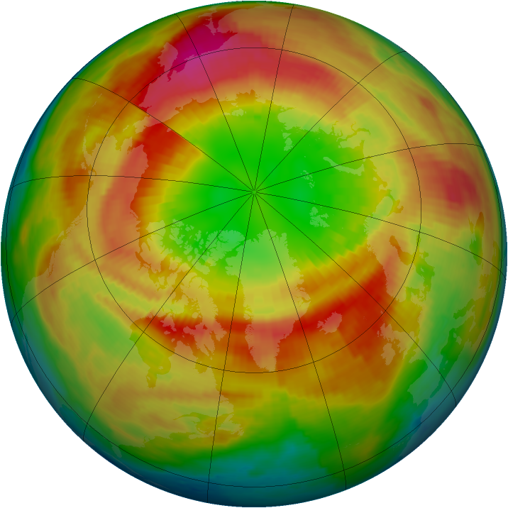 Arctic ozone map for 04 March 1998
